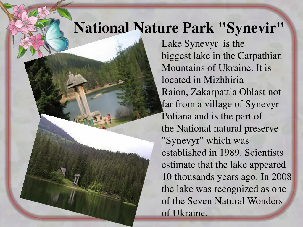 national nature park synevir lake synevyr