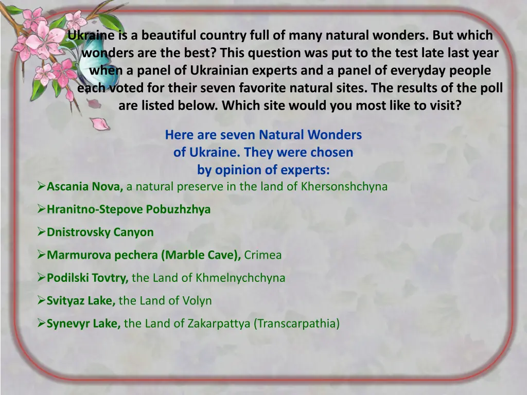 ukraine is a beautiful country full of many