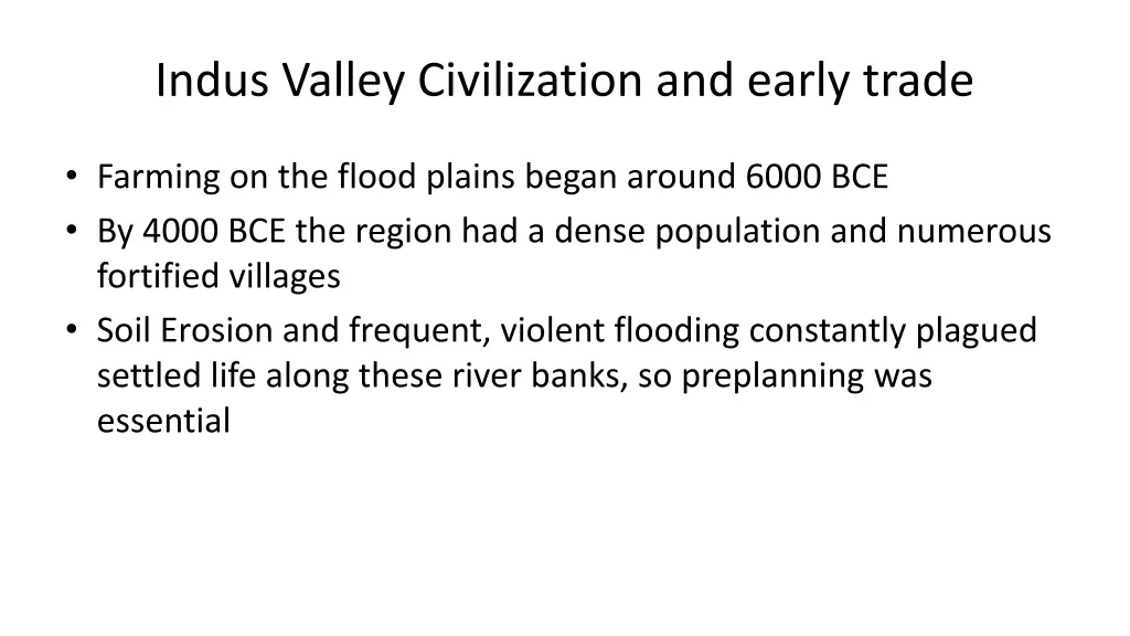 indus valley civilization and early trade 1