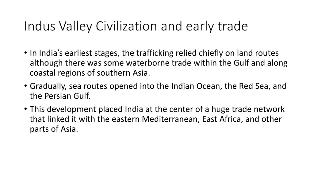 indus valley civilization and early trade 2