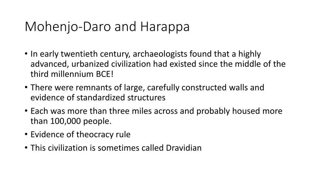 mohenjo daro and harappa