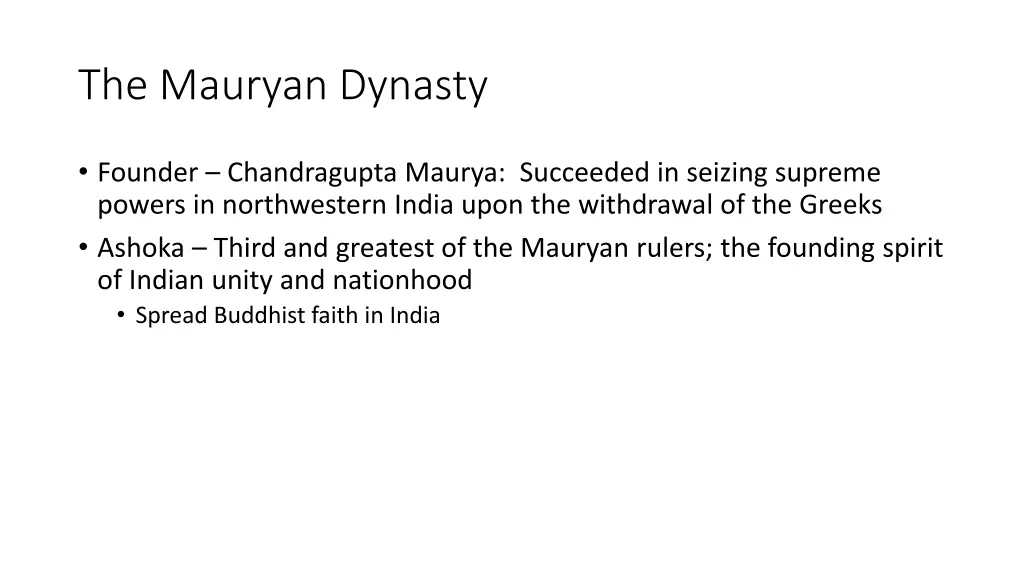 the mauryan dynasty