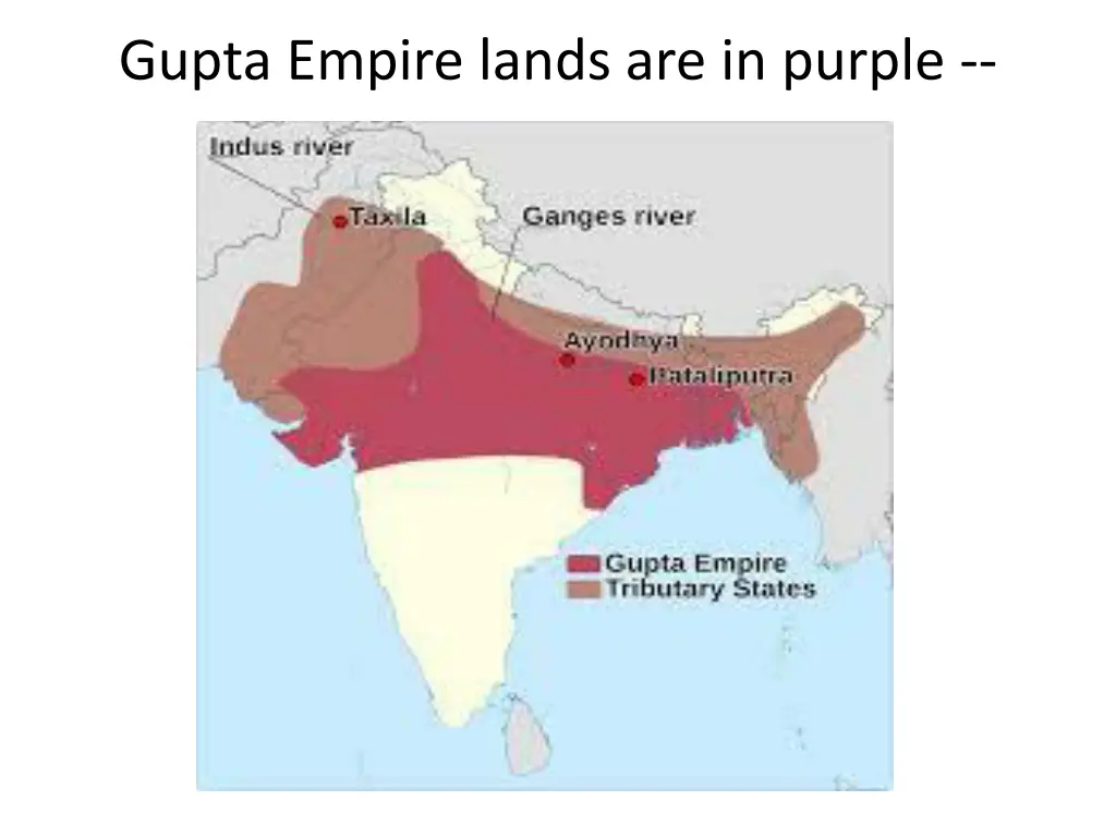 gupta empire lands are in purple