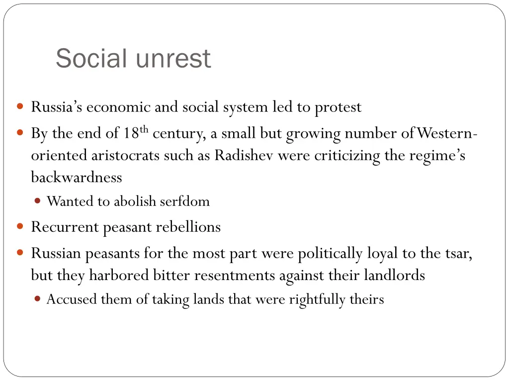 social unrest