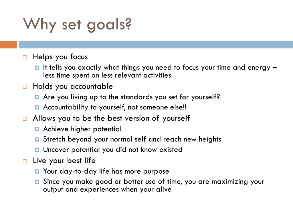 why set goals 1