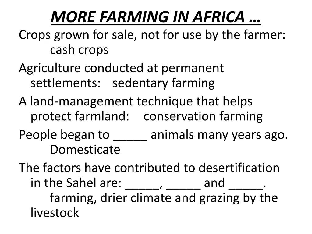 more farming in africa crops grown for sale