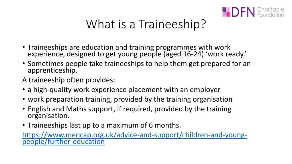 what is a traineeship