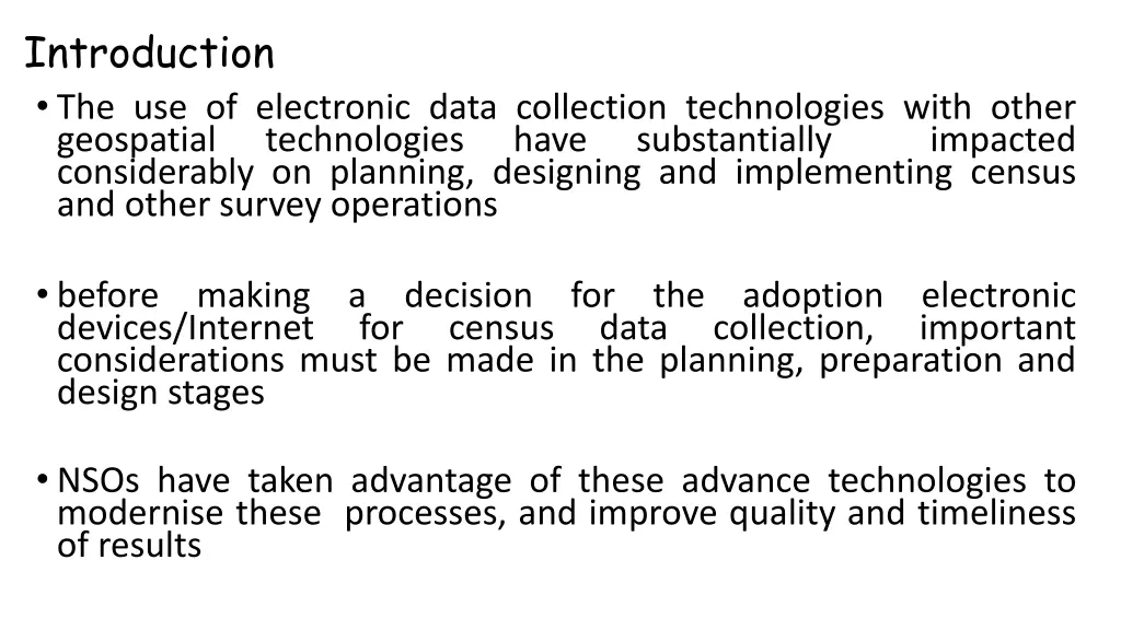 introduction the use of electronic data