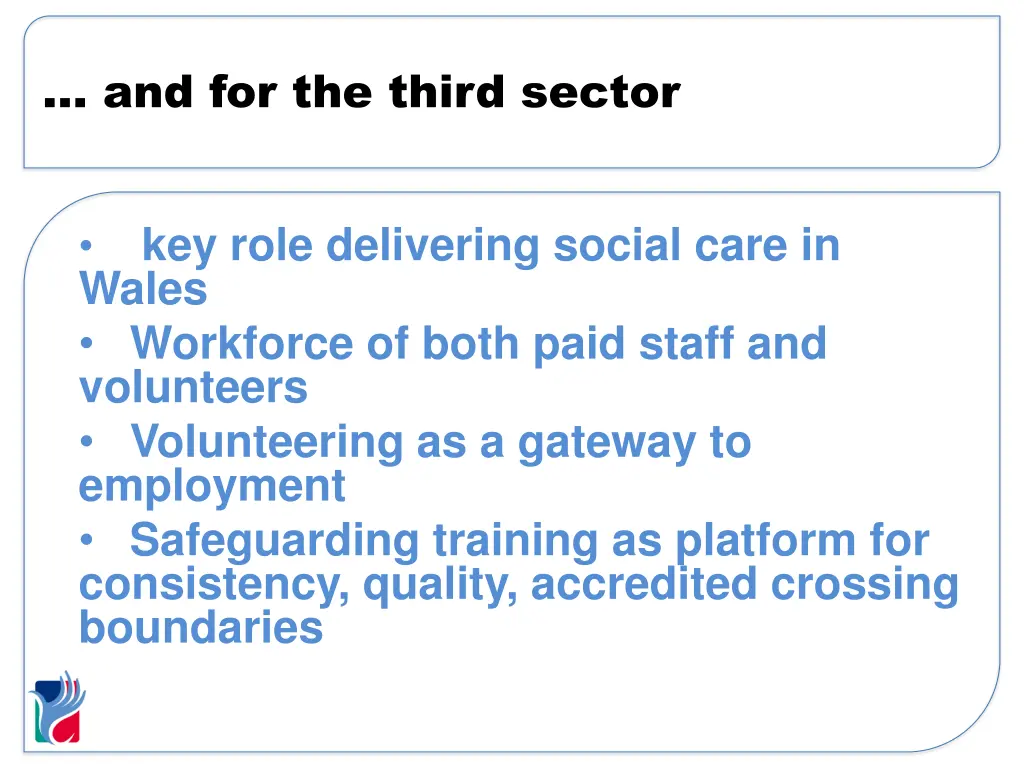 and for the third sector