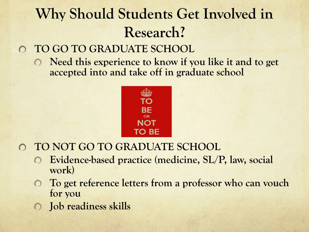 why should students get involved in research