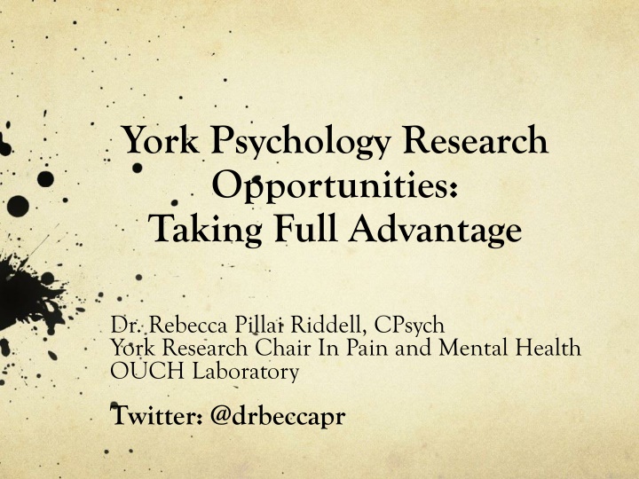 york psychology research opportunities taking