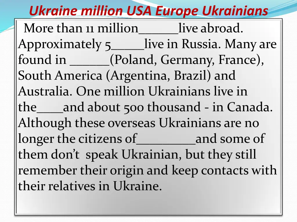 ukraine million usa europe ukrainians more than