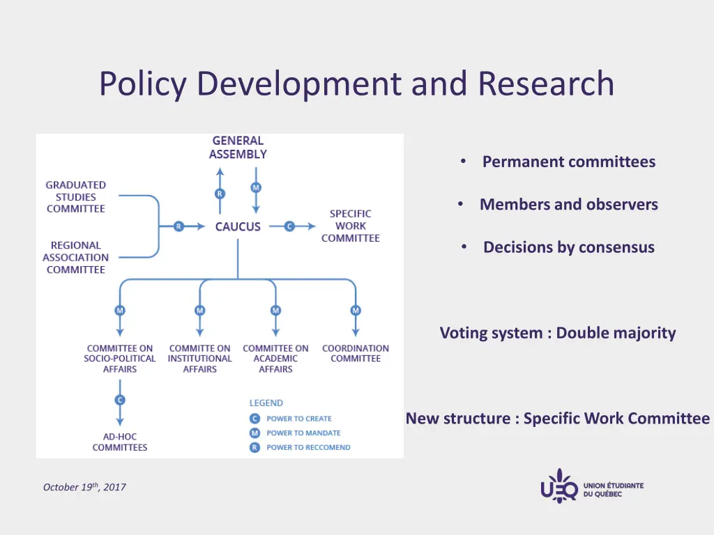 policy development and research