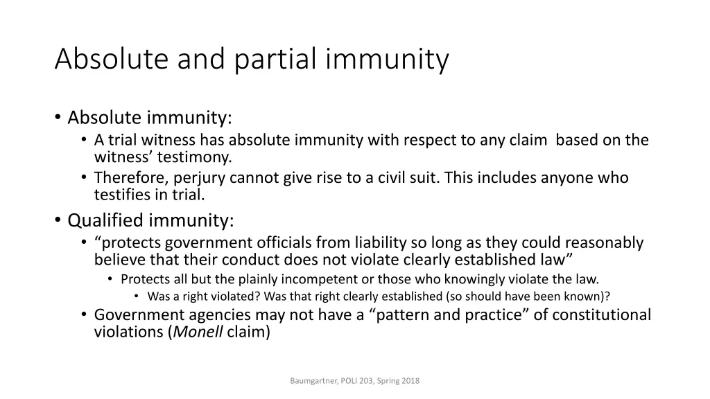 absolute and partial immunity