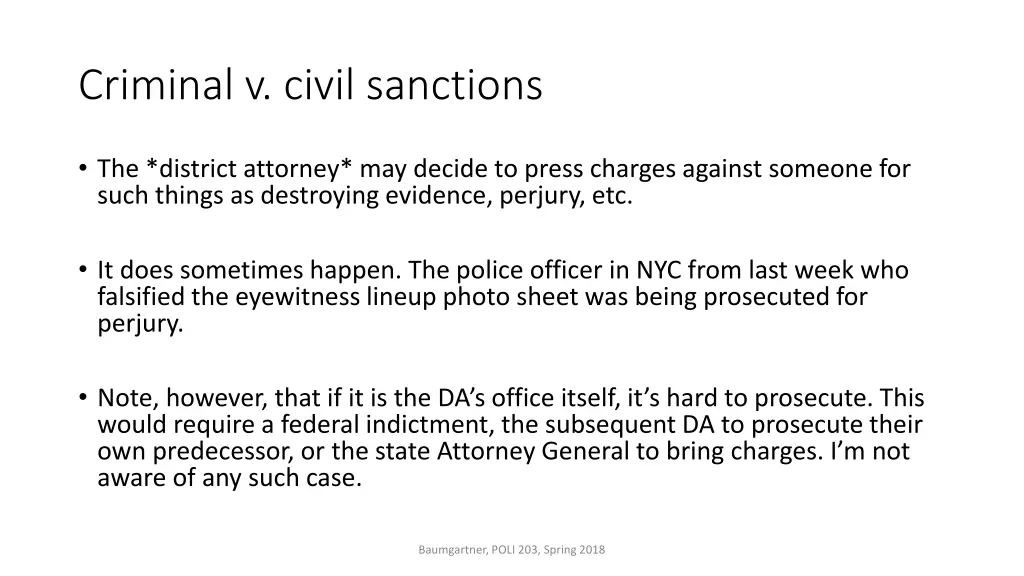 criminal v civil sanctions