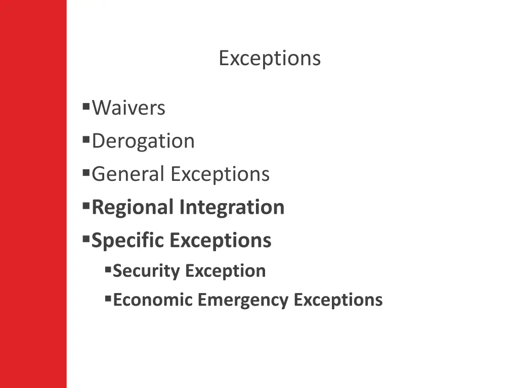 exceptions