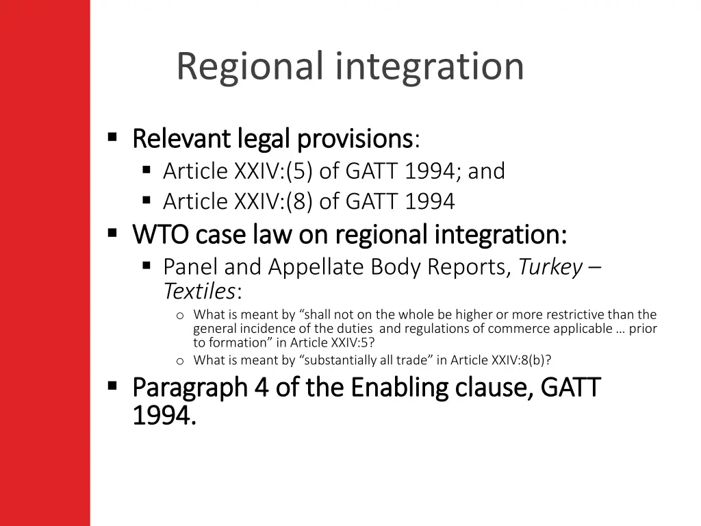 regional integration