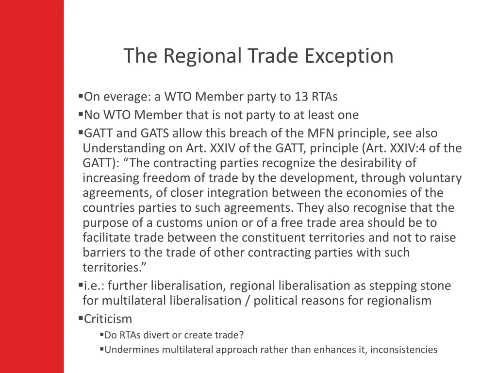 the regional trade exception 3