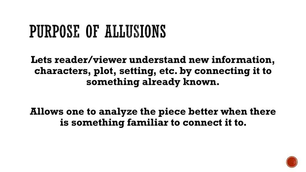 purpose of allusions