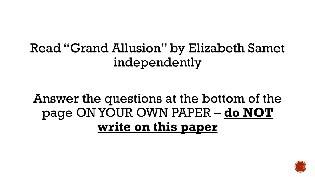 read grand allusion by elizabeth samet