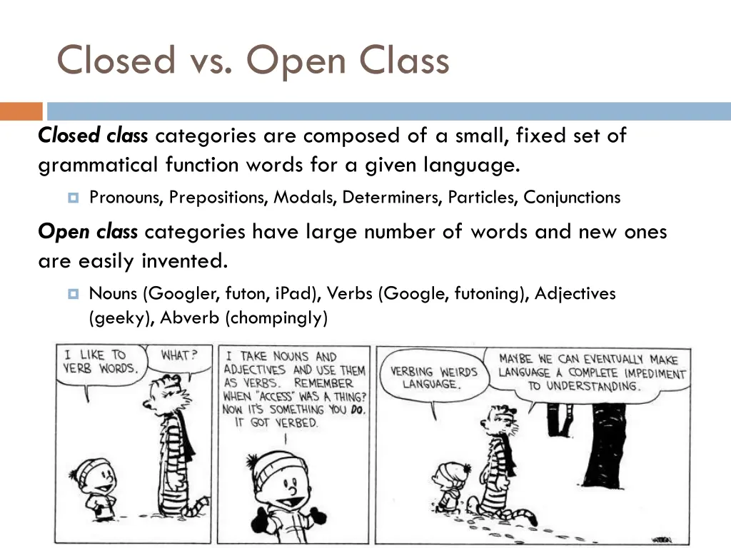 closed vs open class