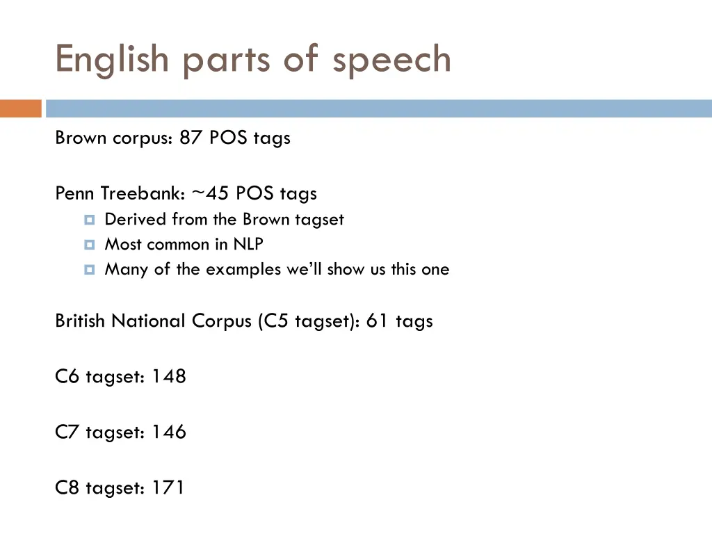 english parts of speech