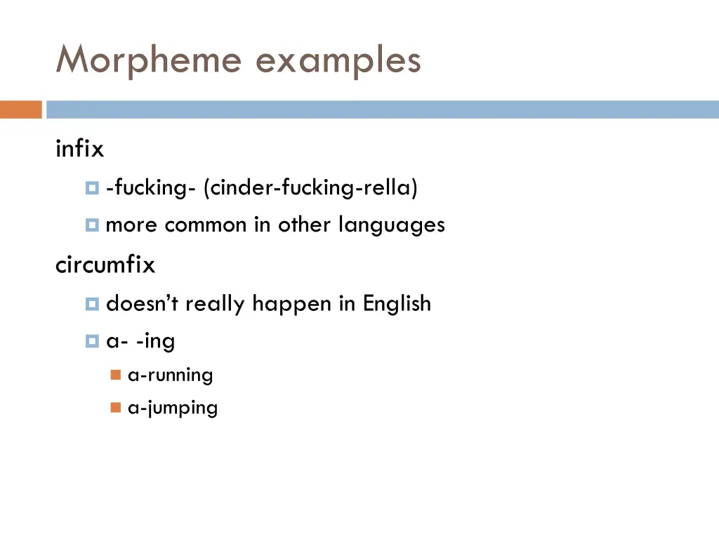 morpheme examples 1