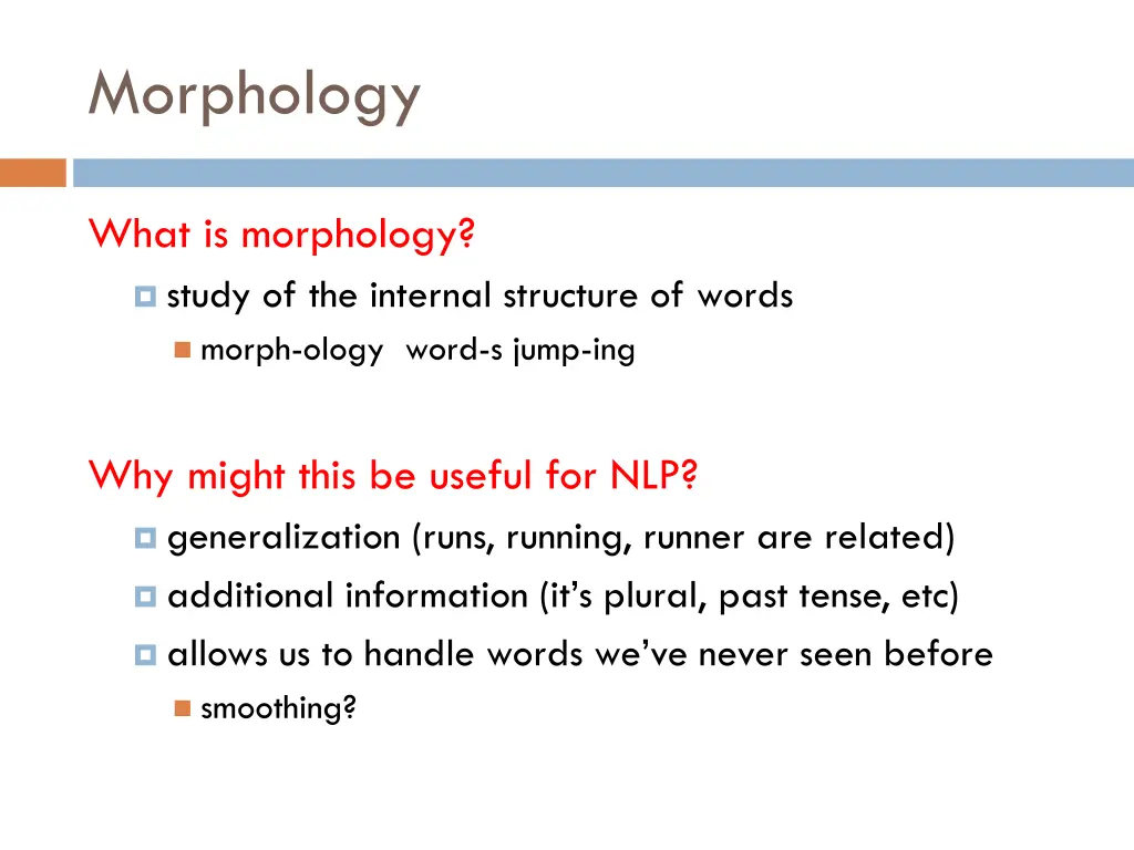 morphology