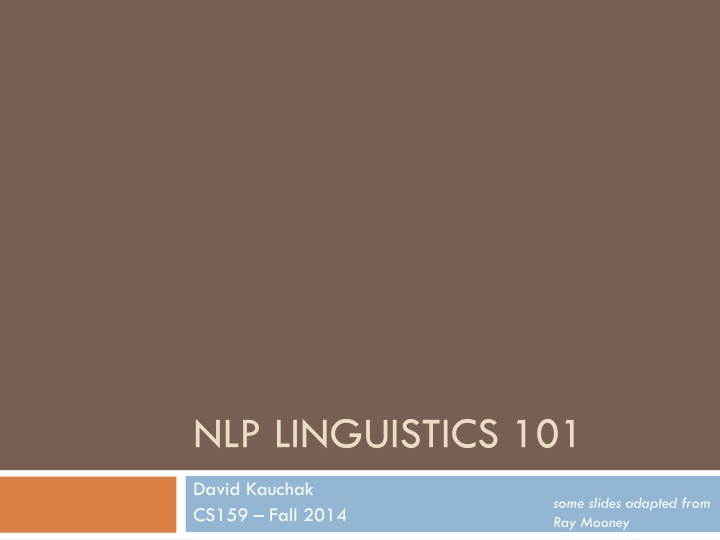 nlp linguistics 101