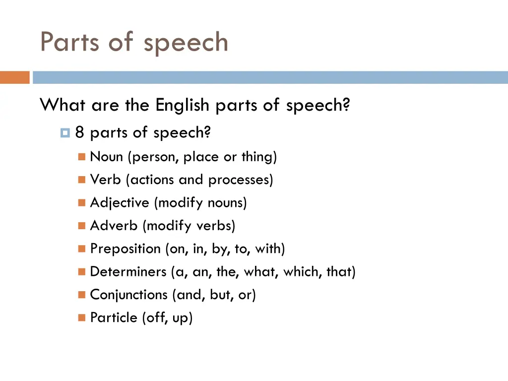 parts of speech 2