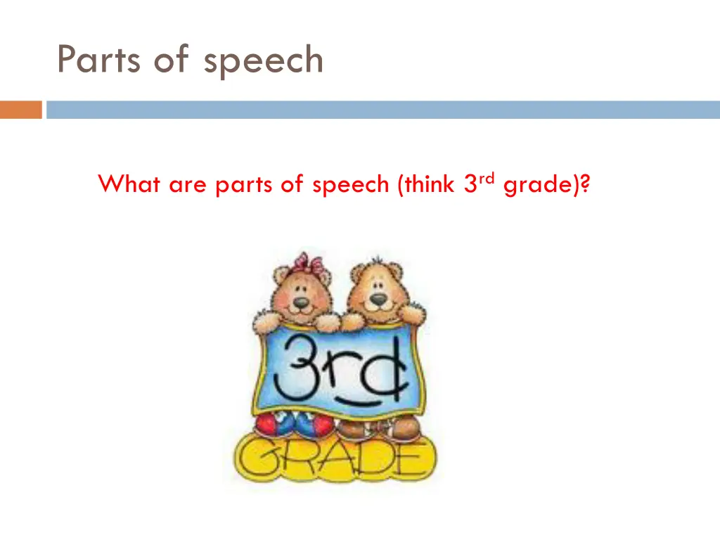 parts of speech