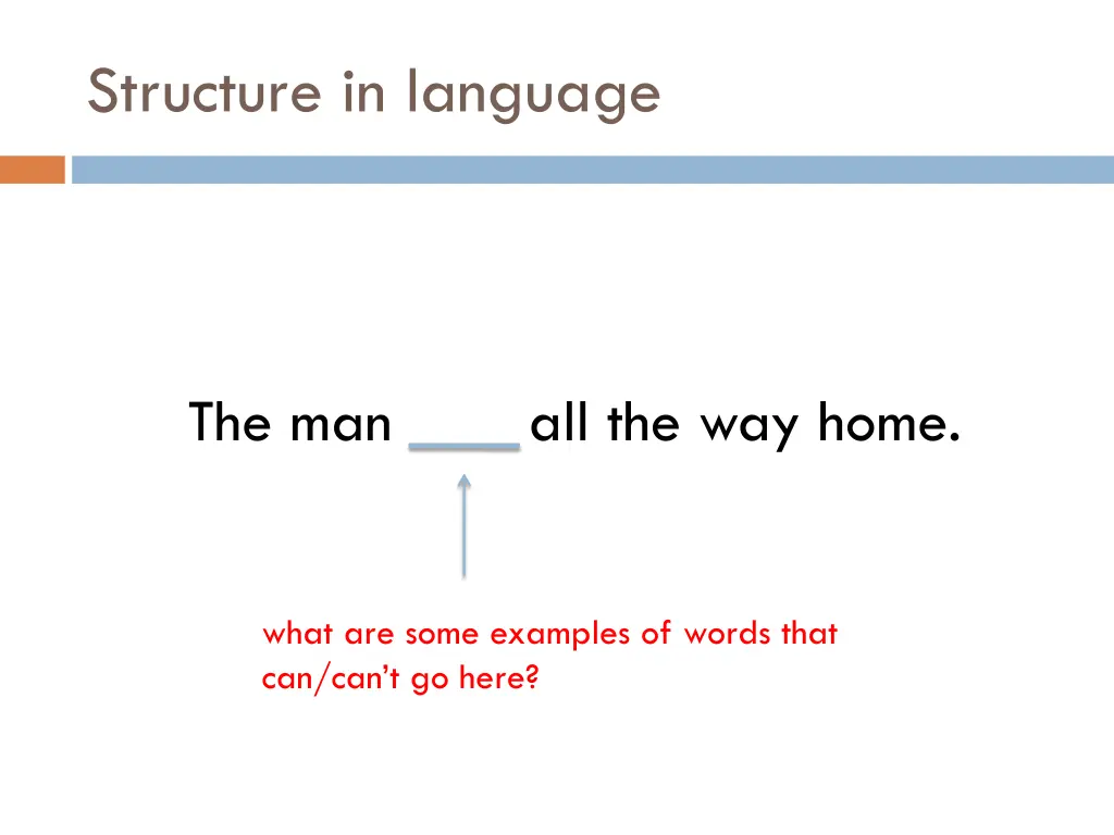 structure in language