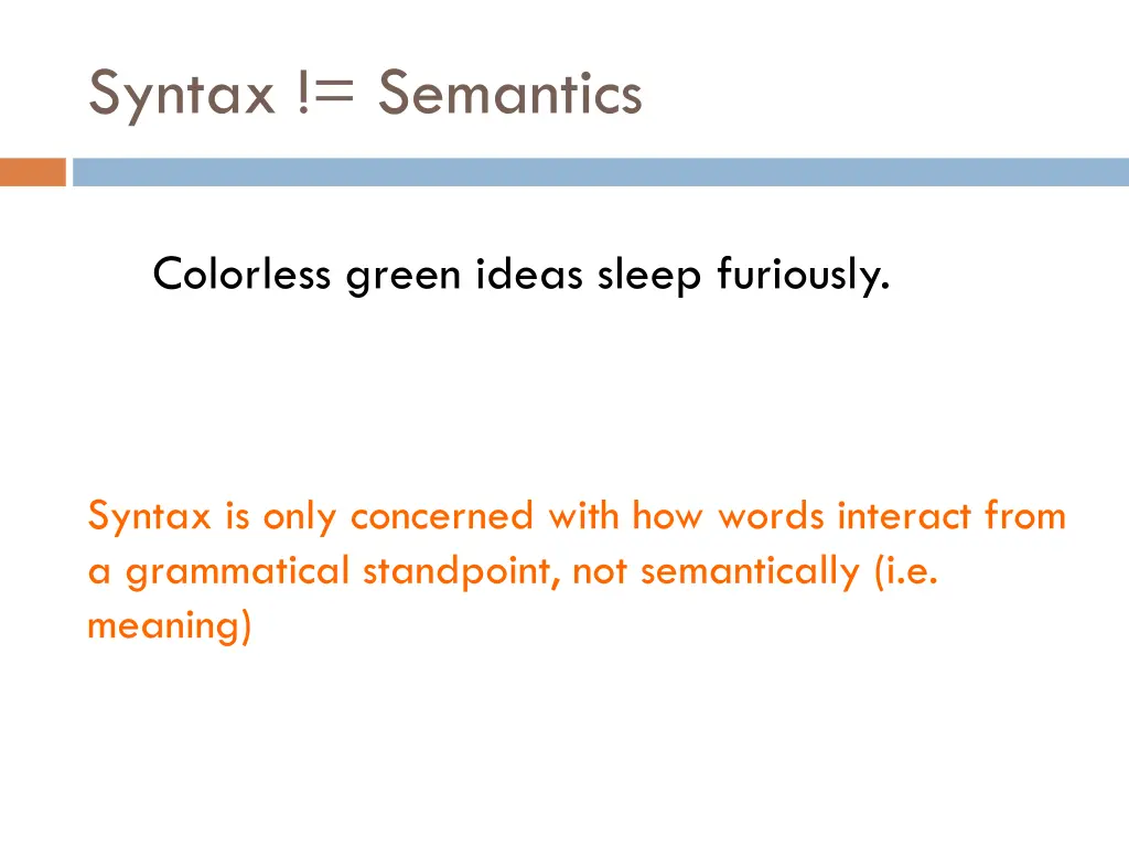 syntax semantics