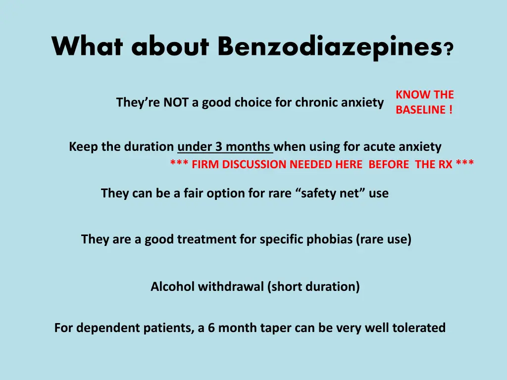 what about benzodiazepines