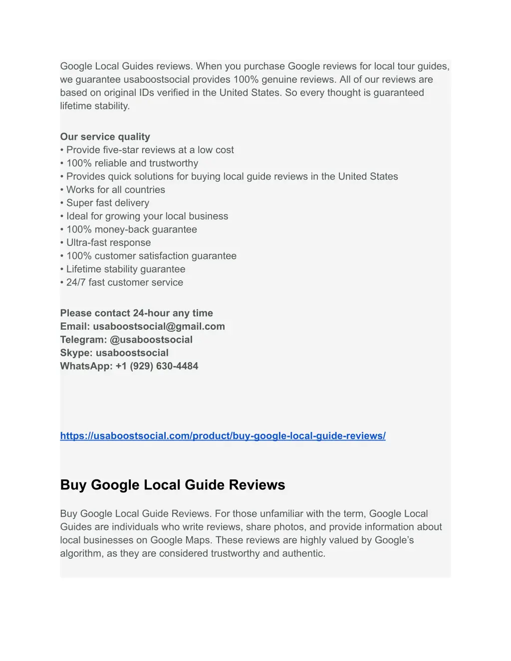 google local guides reviews when you purchase