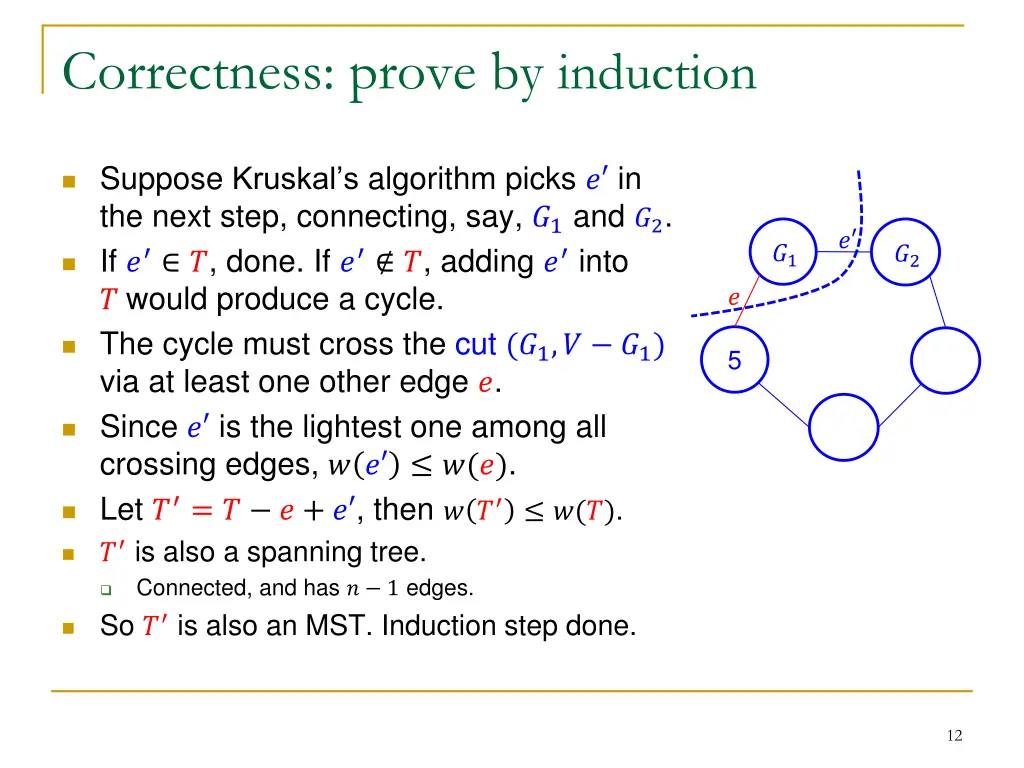 correctness prove by induction 1