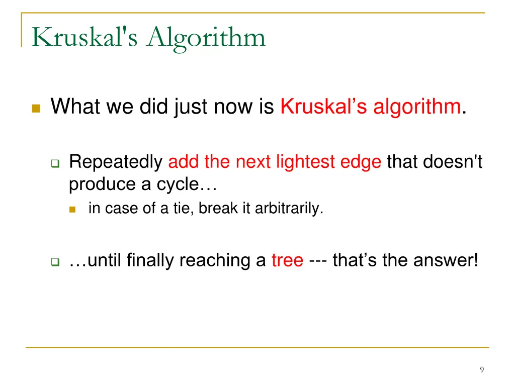 kruskal s algorithm