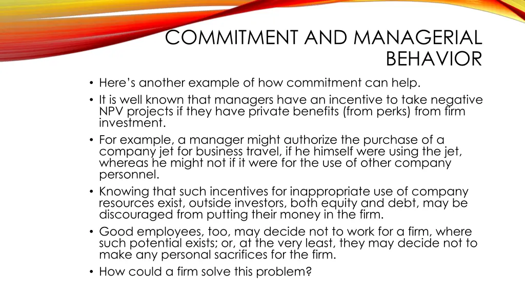 commitment and managerial