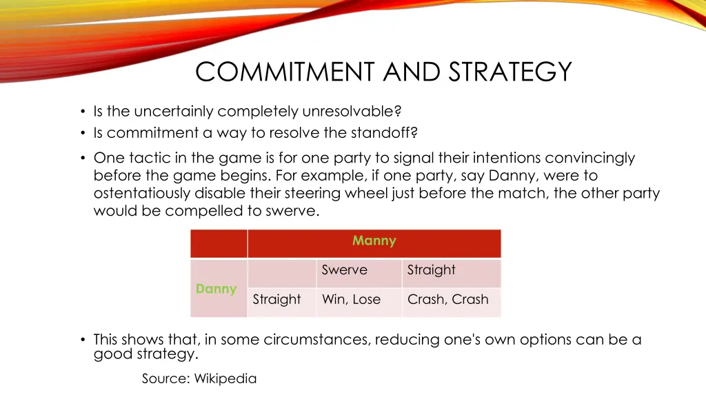 commitment and strategy