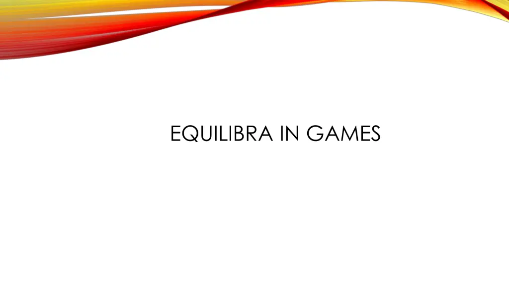 equilibra in games