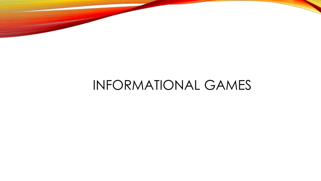 informational games