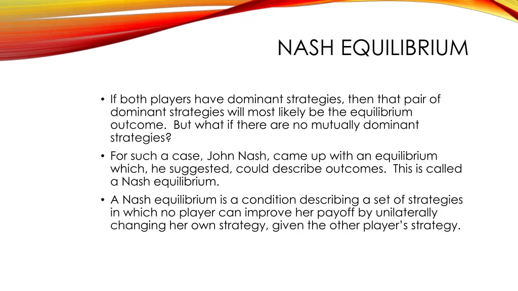 nash equilibrium