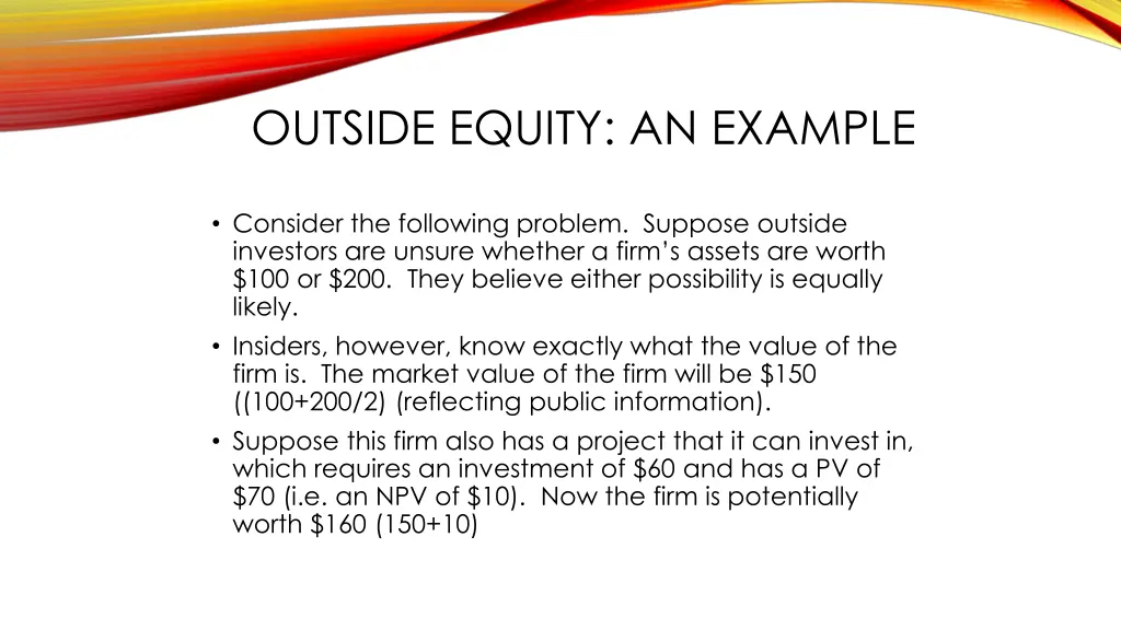 outside equity an example 2