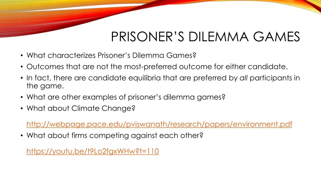 prisoner s dilemma games