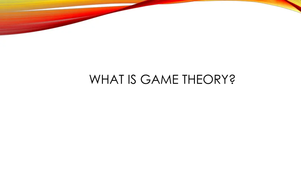 what is game theory