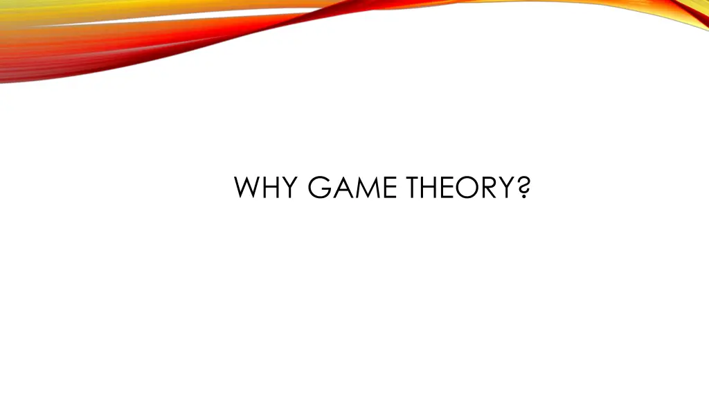 why game theory