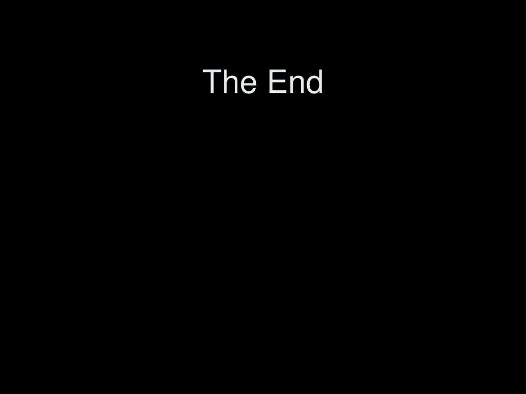 the end