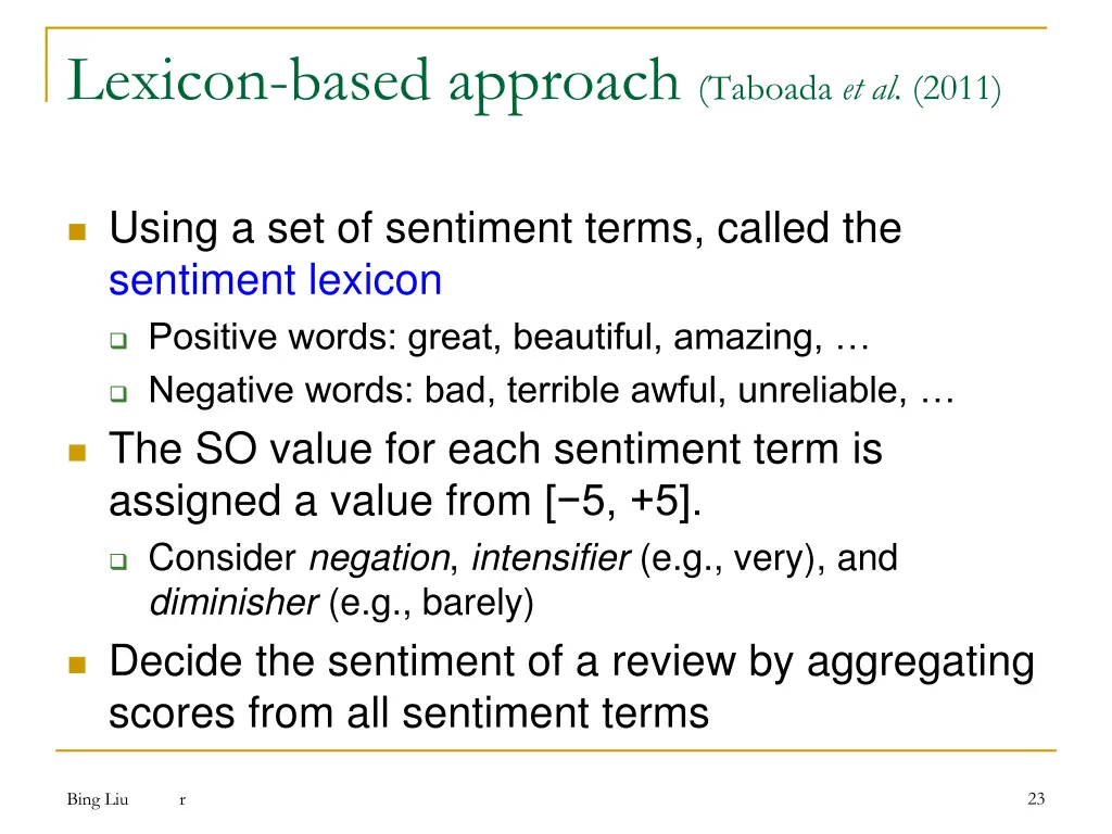 lexicon based approach taboada et al 2011