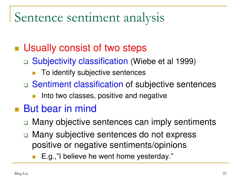 sentence sentiment analysis