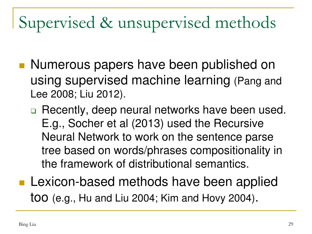 supervised unsupervised methods